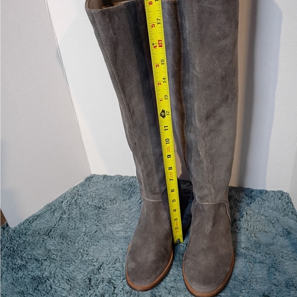 UGG Tall Gray Suede Boots Women’s Size 7 Side Zip - Picture 4 of 12